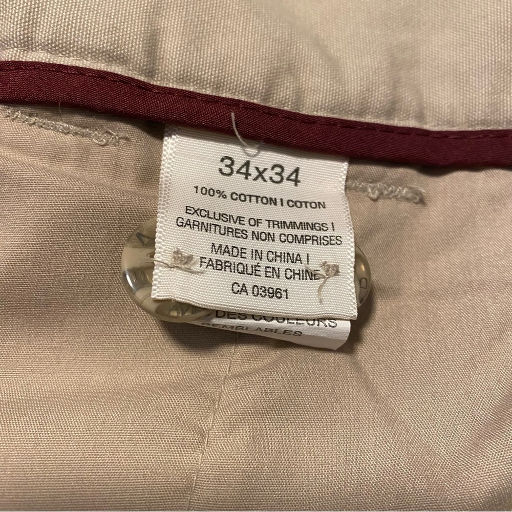 Men’s Denver Hayes Khaki Cargo Pants Size 34/34 - Picture 7 of 7